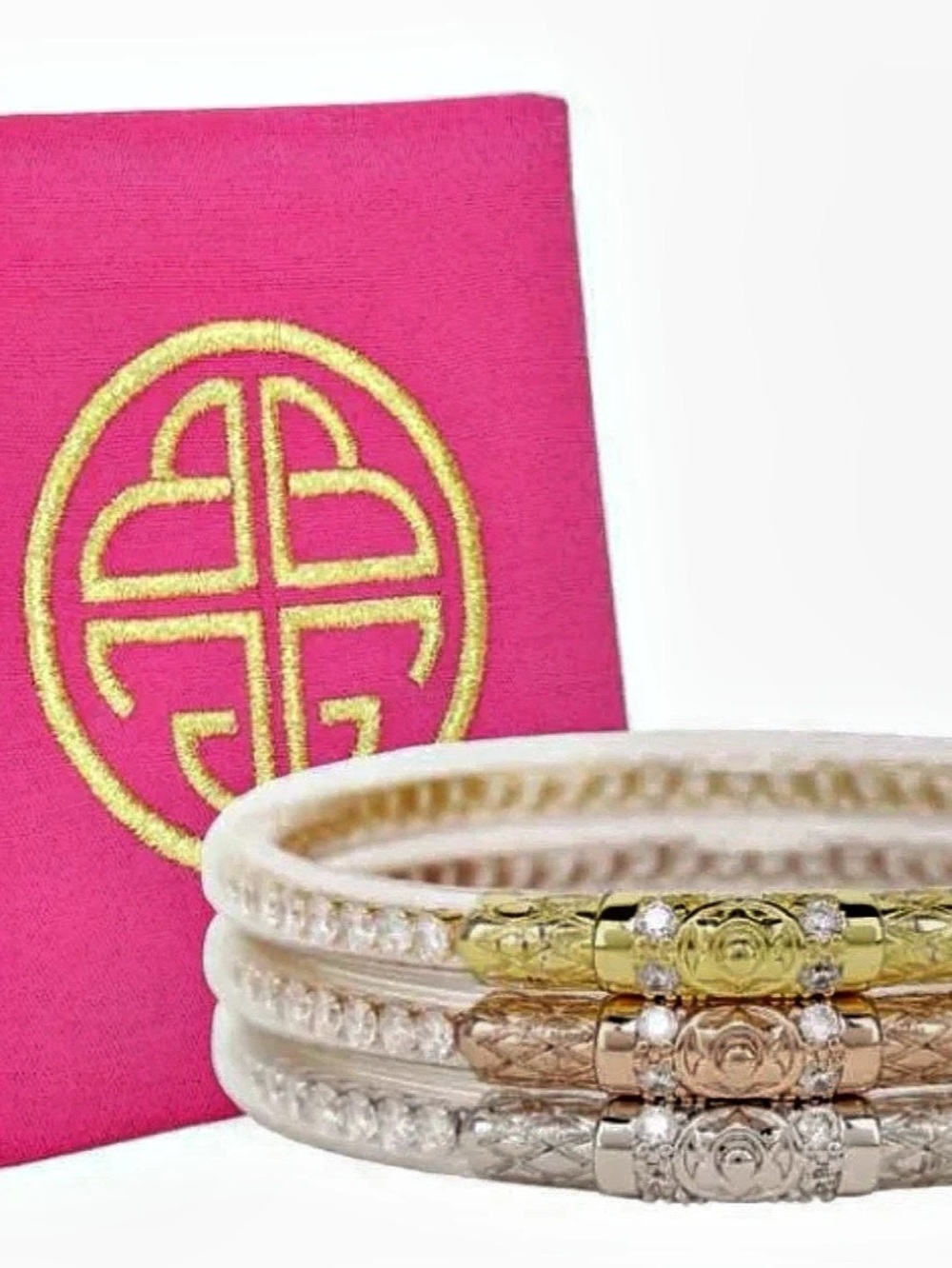 BuDhaGirl Clear Crystal Three Queens All Weather Bangles